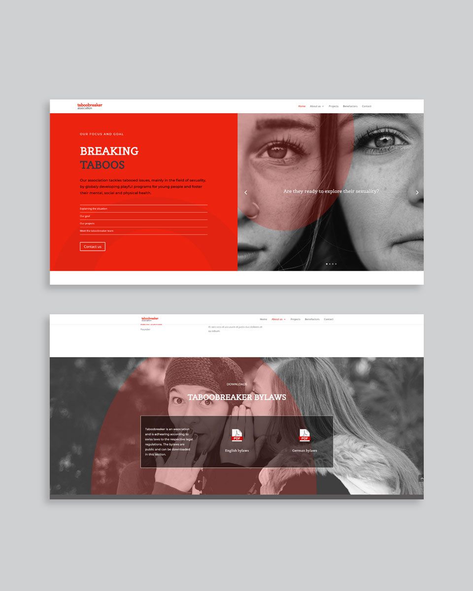 Taboobreaker Website-Konzept