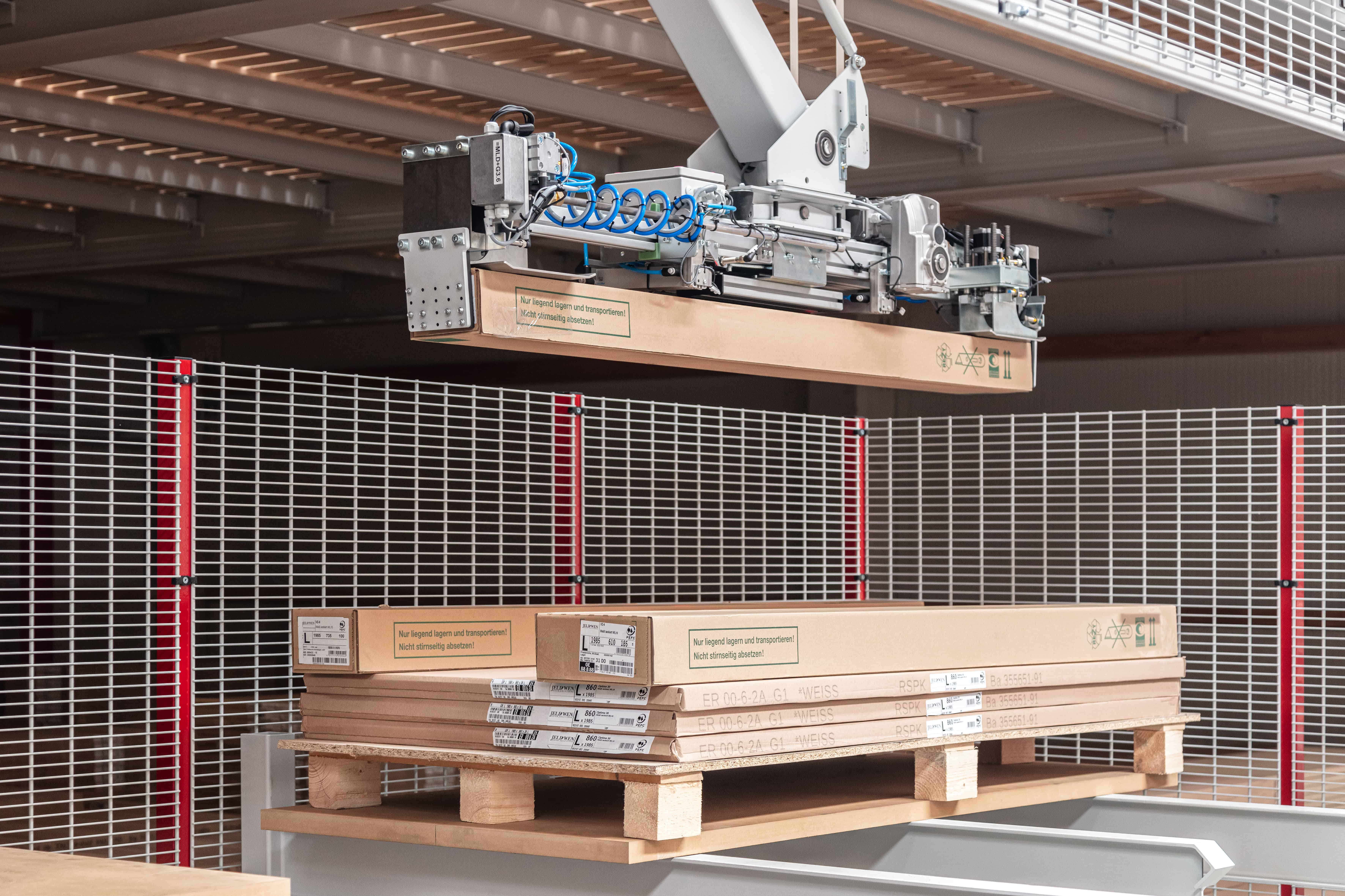 Automatisierte Lagertechnik bei einem Kunden