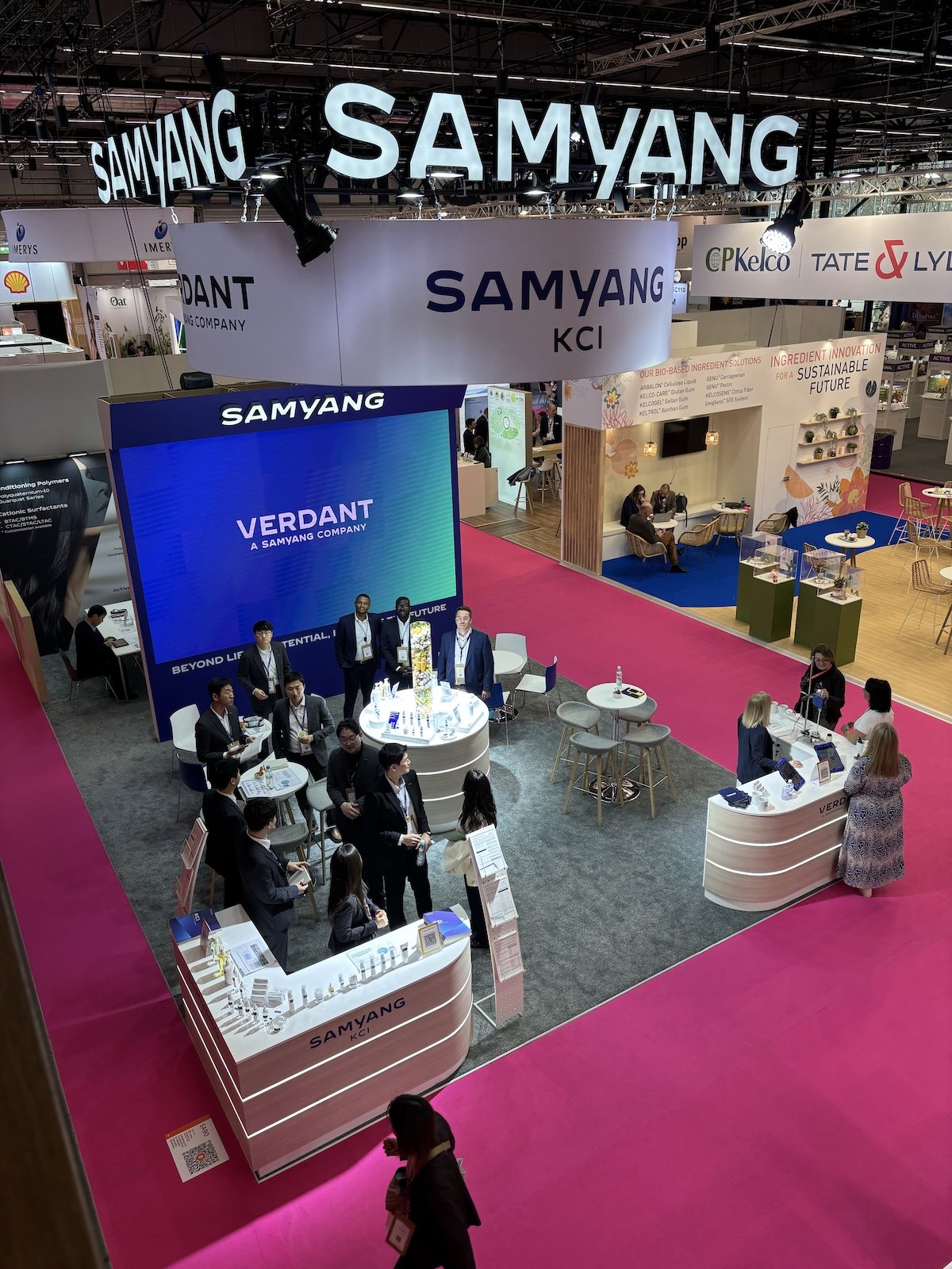 Verdant and Samyang KCI team at In-Cosmetics Global 2025