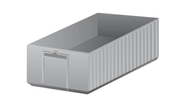 Container offen, 40 m³