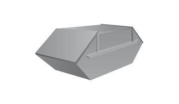 Mulde mit Deckel, 7 m³