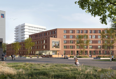 Glasfaserbeton-Formparts und Verblendungen Präventionszentrum BGW/VBG Hamburg