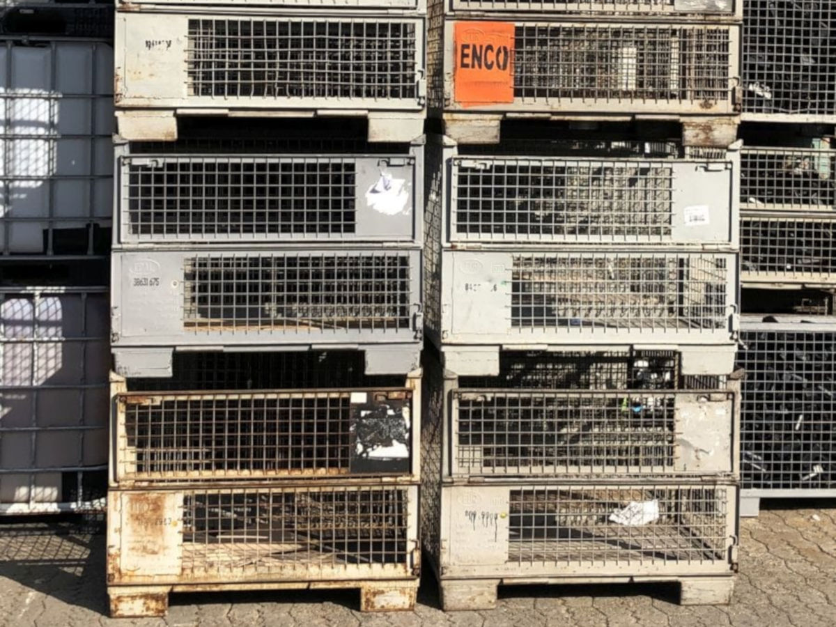 Gitterbox als Sammelbehälter