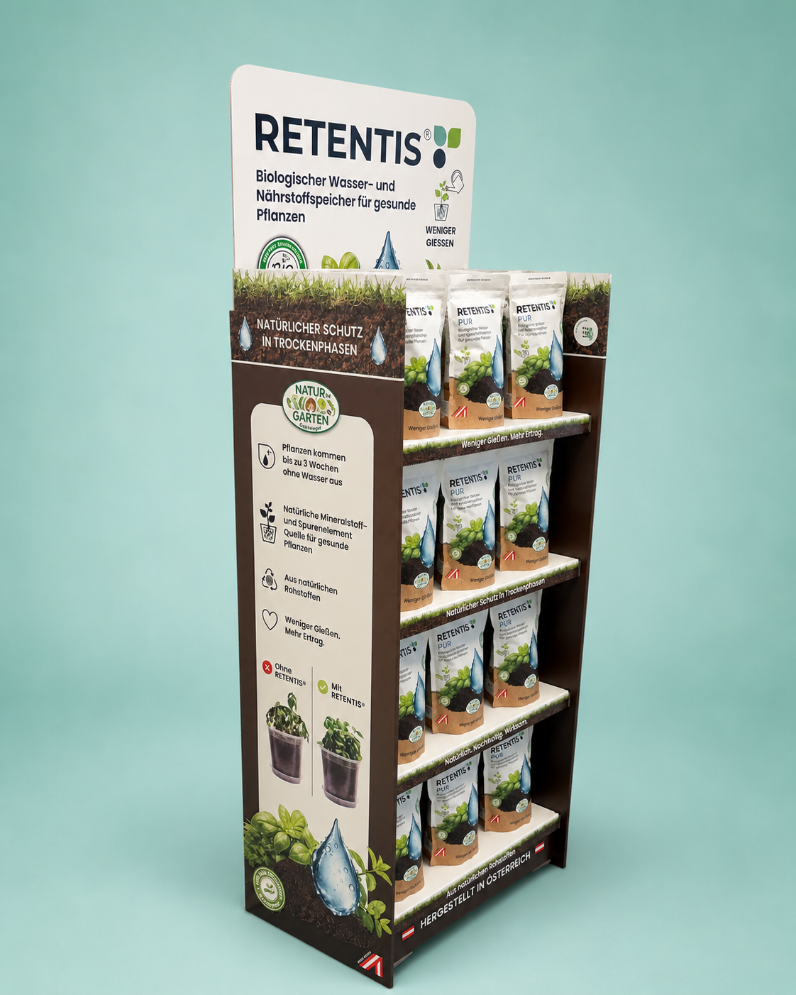 RETENTIS® Verkaufsdisplay mit Packungen