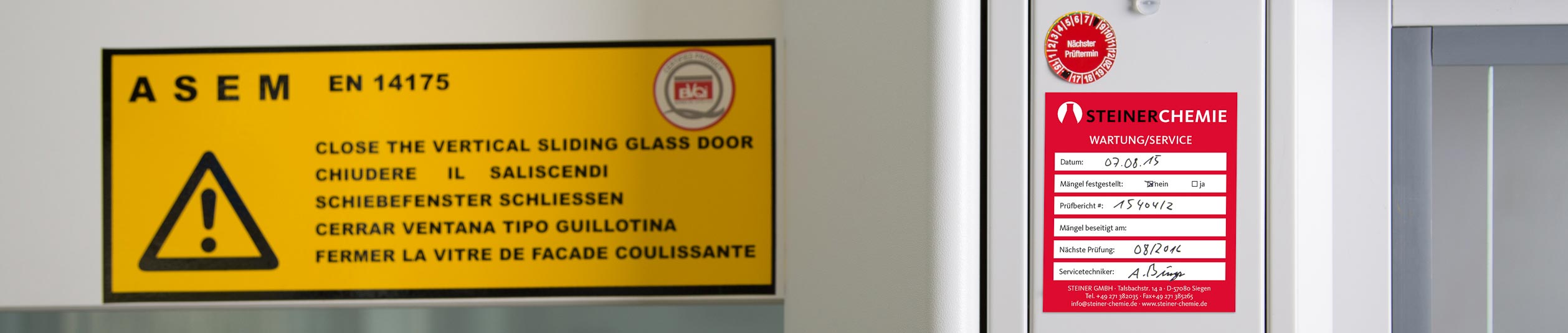 Wartung eines Laborabzugs