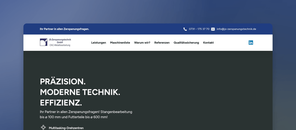 JS Zerspanungstechnik – Fertigung