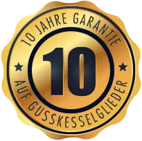 10 Jahre Garantie auf Gusskesselglieder