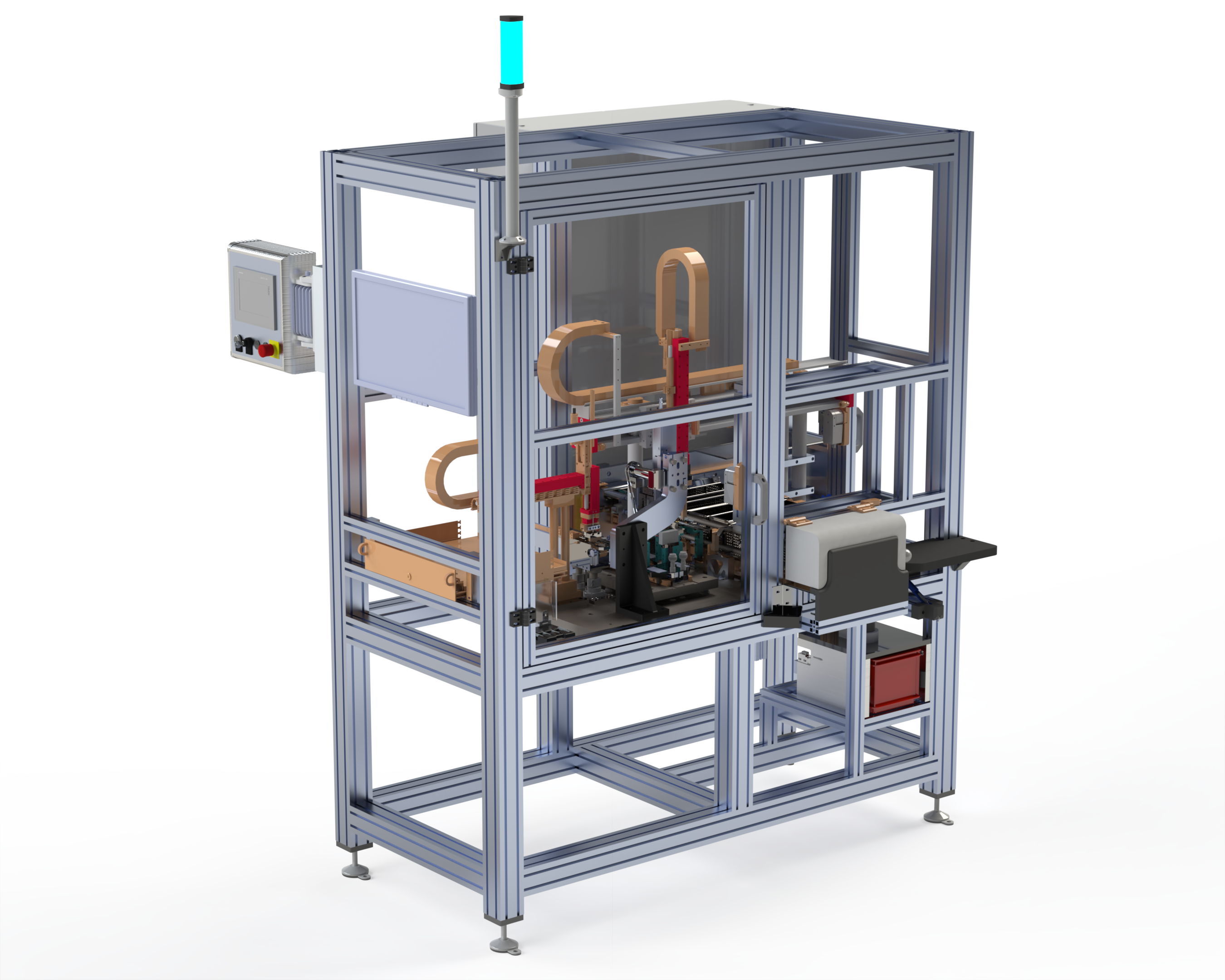 End-of-line test bench for high-cyc-time shaft measurement