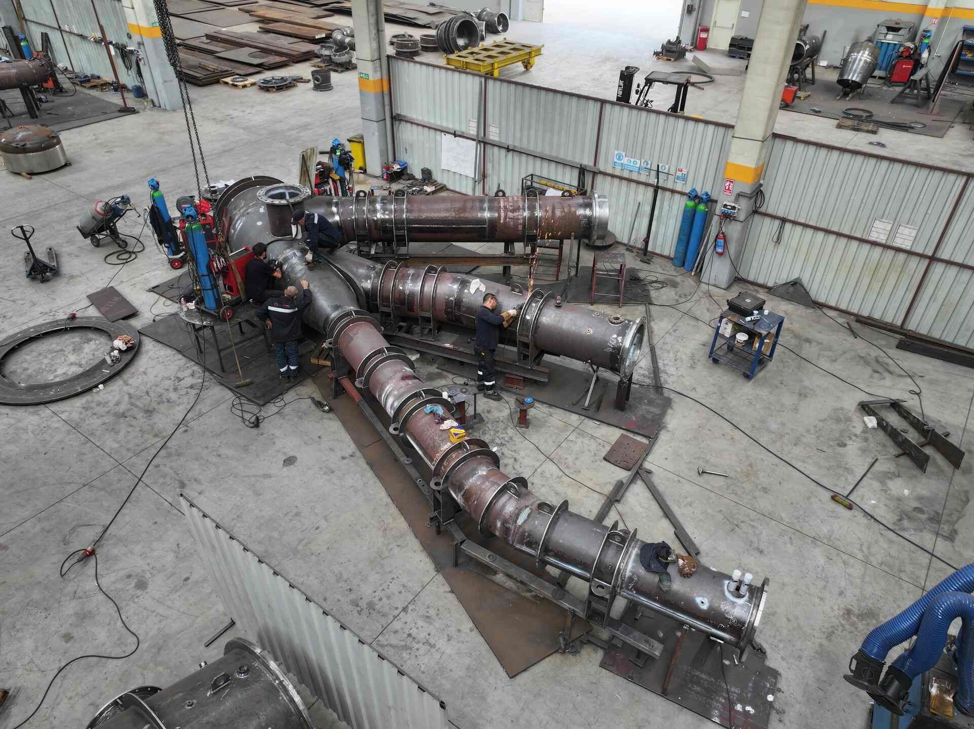 Heavy-industry welded constructions