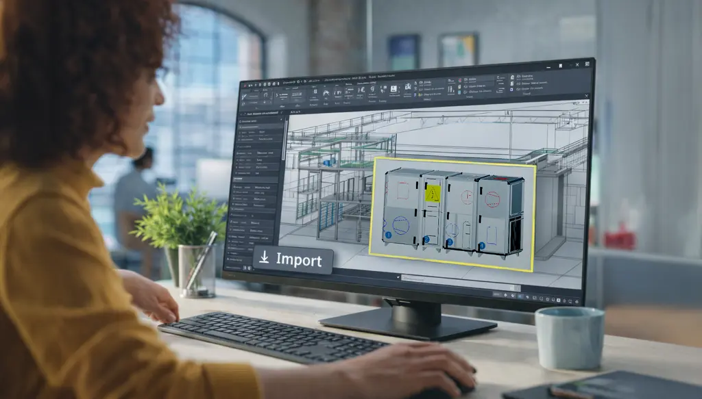 BIM- und CAD-Planung eines Lüftungsgerätes