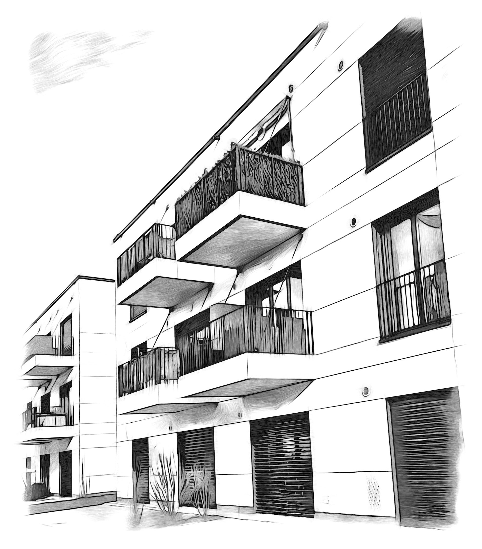 Sozialer Wohnungsbau Kernen, 54 Module