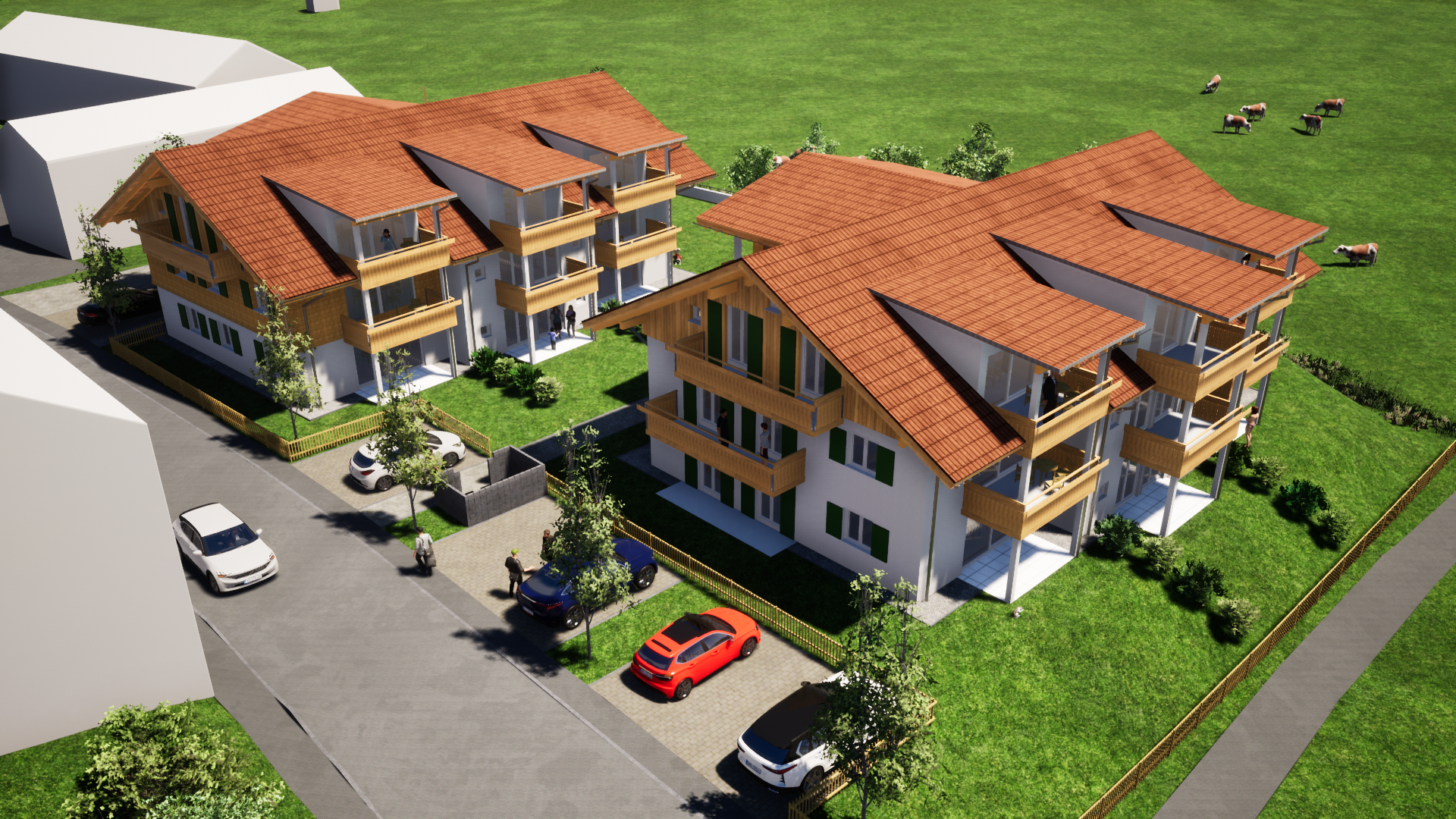 Timber construction work example