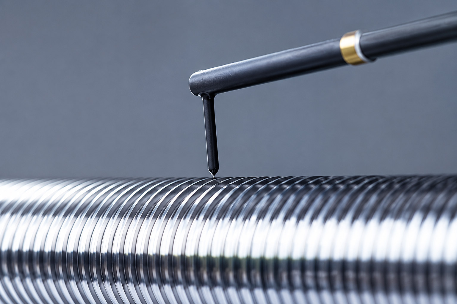 Roughness measurement on a metal shaft
