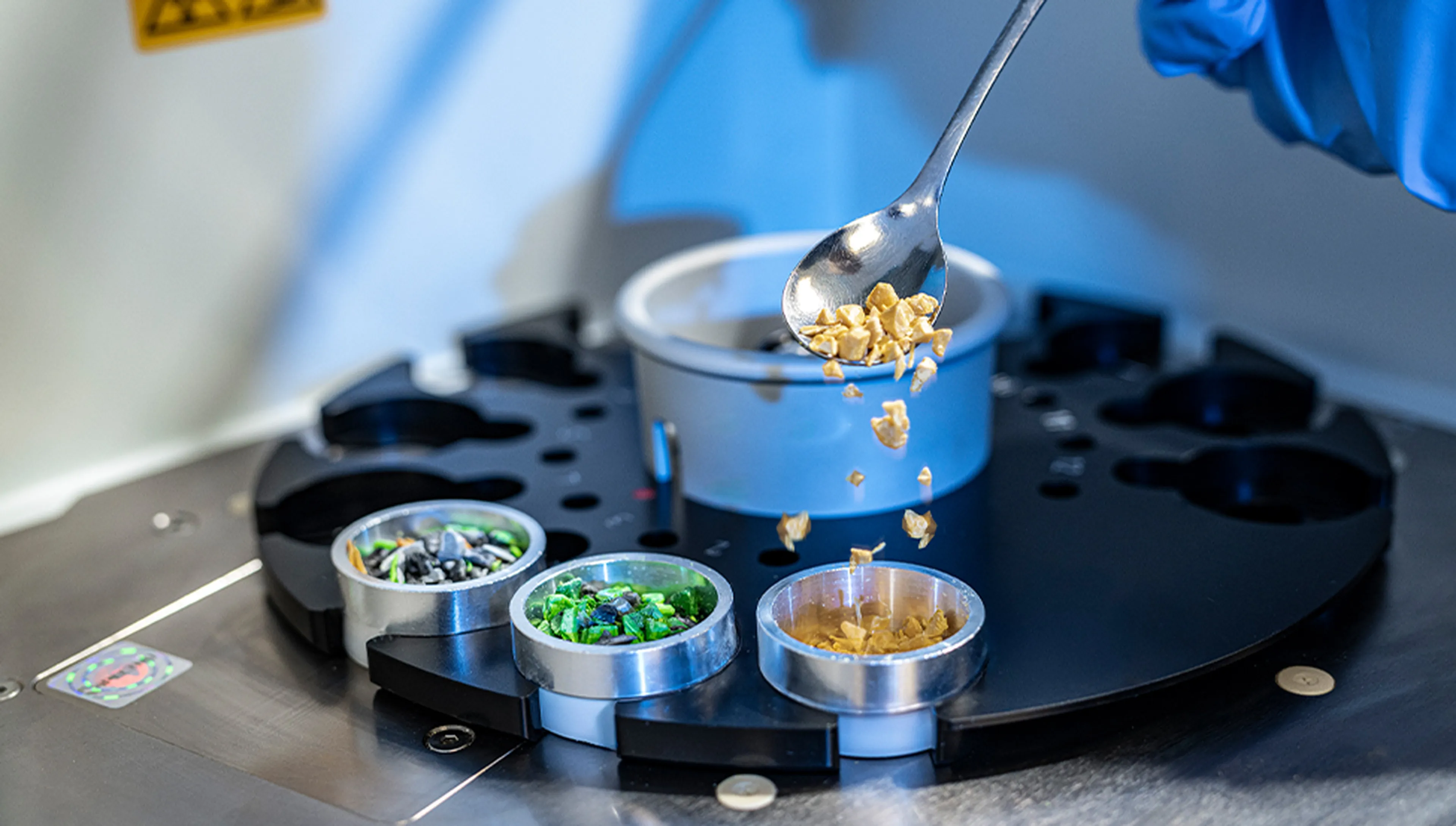 Granulatprobe im Labor