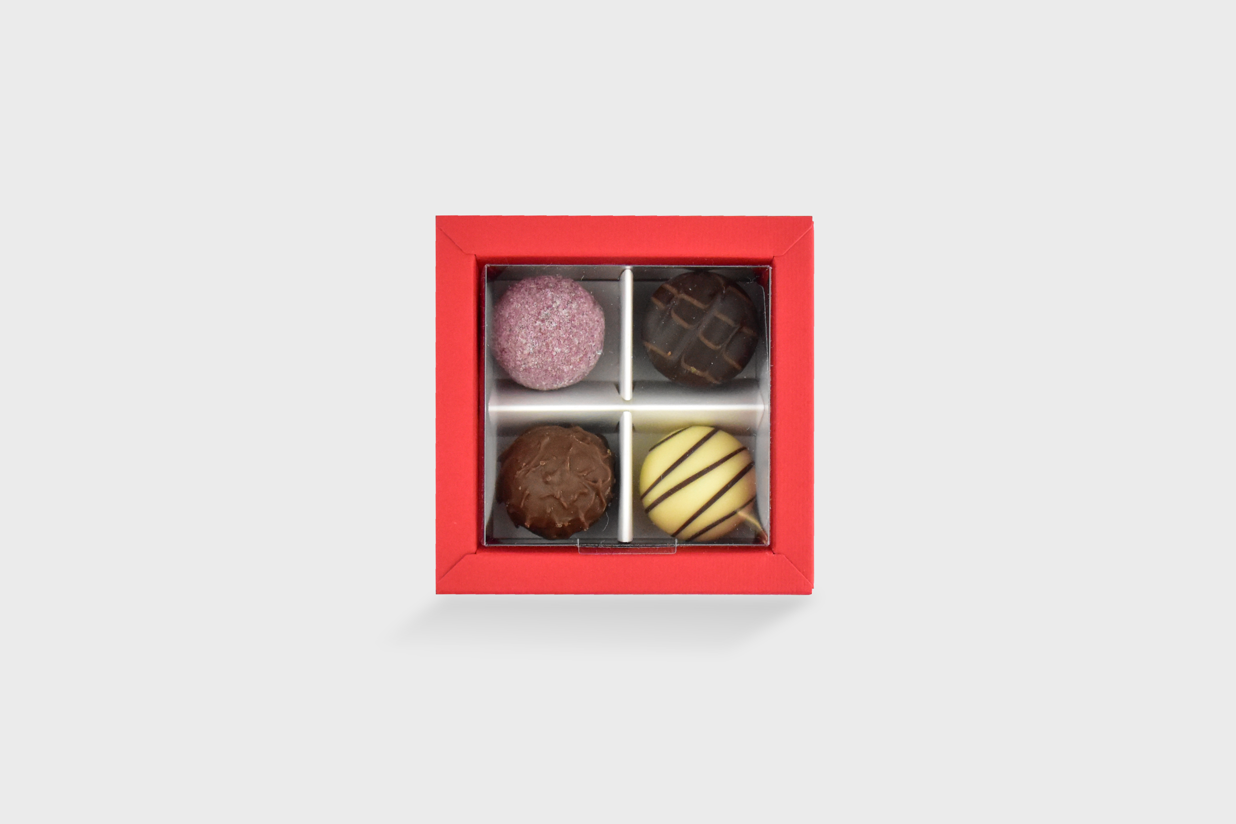 4er-Quadratverpackung (2x2 Pralinen)