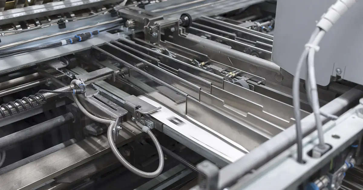 Falzmaschine in der Druckverarbeitung