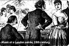 Musik bei einer Londoner Soirée, 19. Jahrhundert