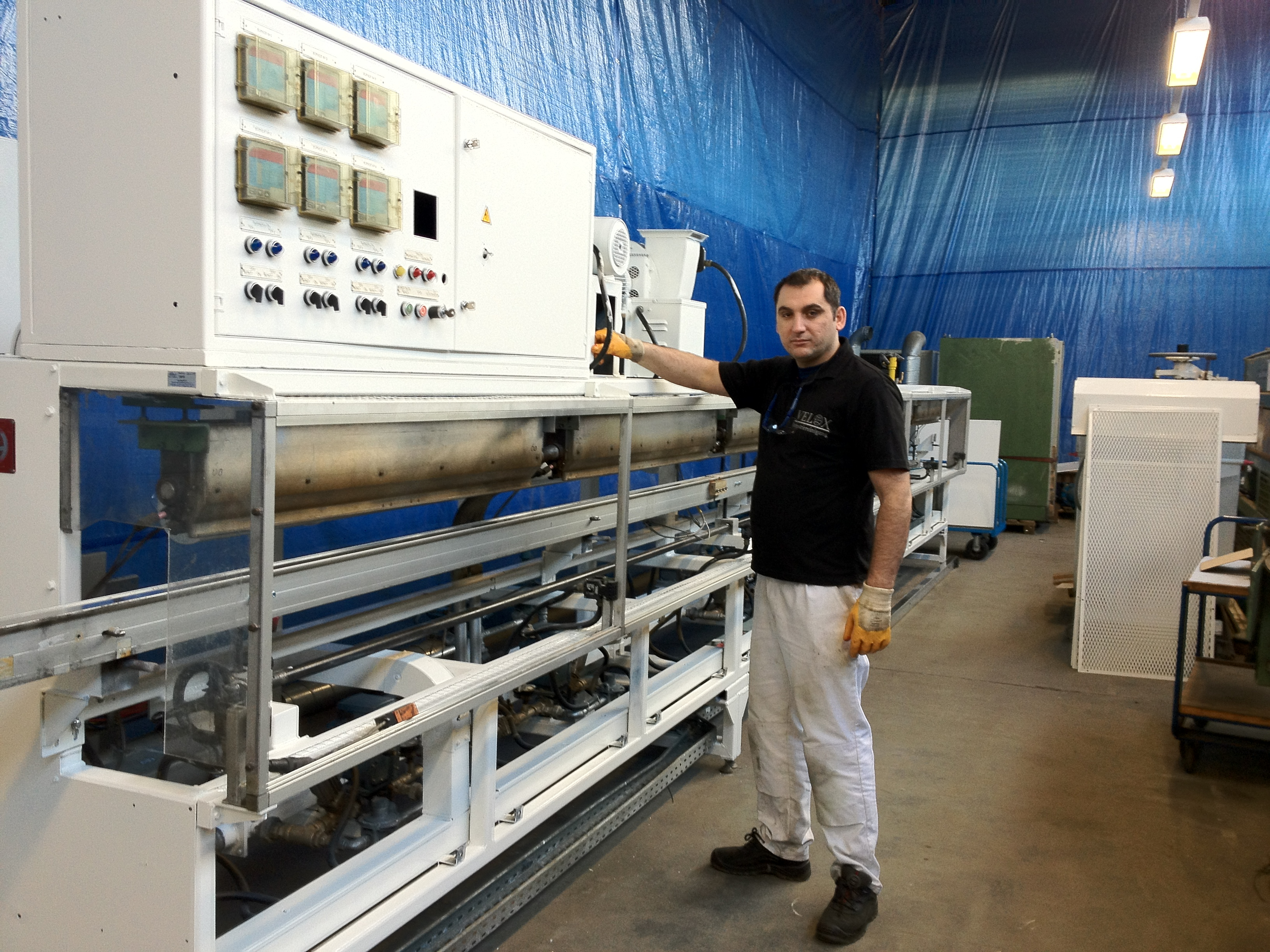 Cleaning work on site