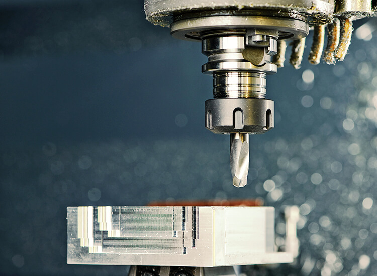 CNC milling machine in operation