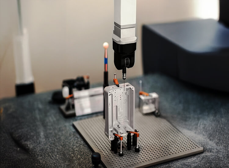 Coordinate measuring machine during measurement