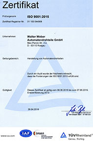 ISO-9001-Zertifikat