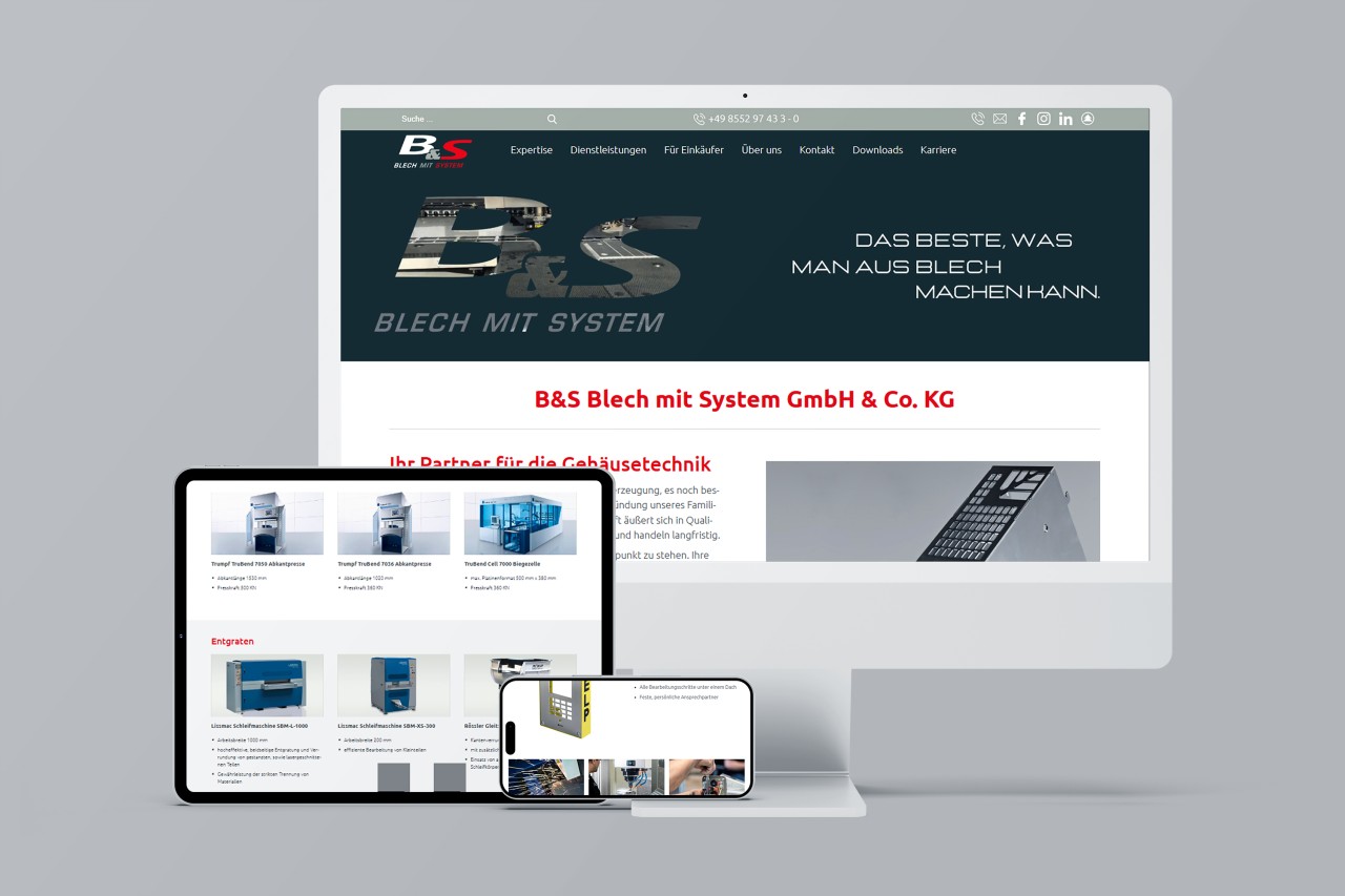 Blechbearbeitung bei B&S Blech mit System