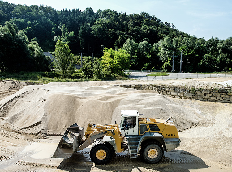 Quarzsandabbau im Tagbau