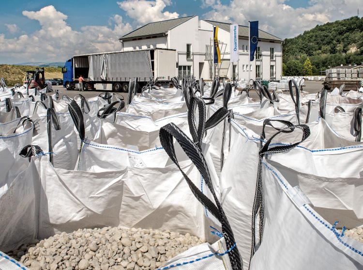 Abgepackte Kies- und Splittprodukte