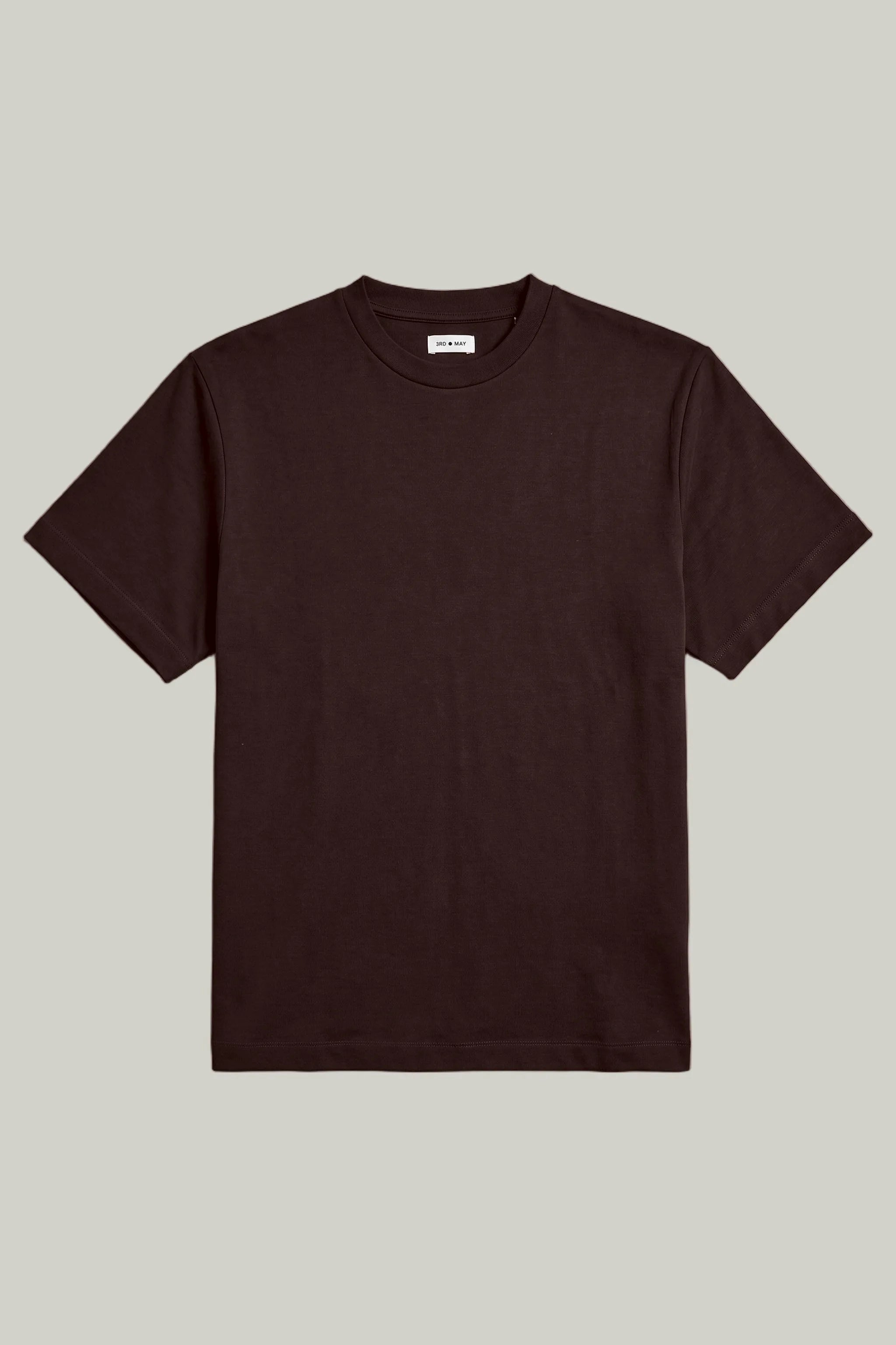 T-Shirt Kurzarm Organic Cotton Rib Chocolate
