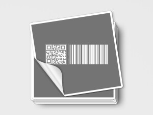 Barcode-, nummerierte Etiketten und QR-Code-Aufkleber