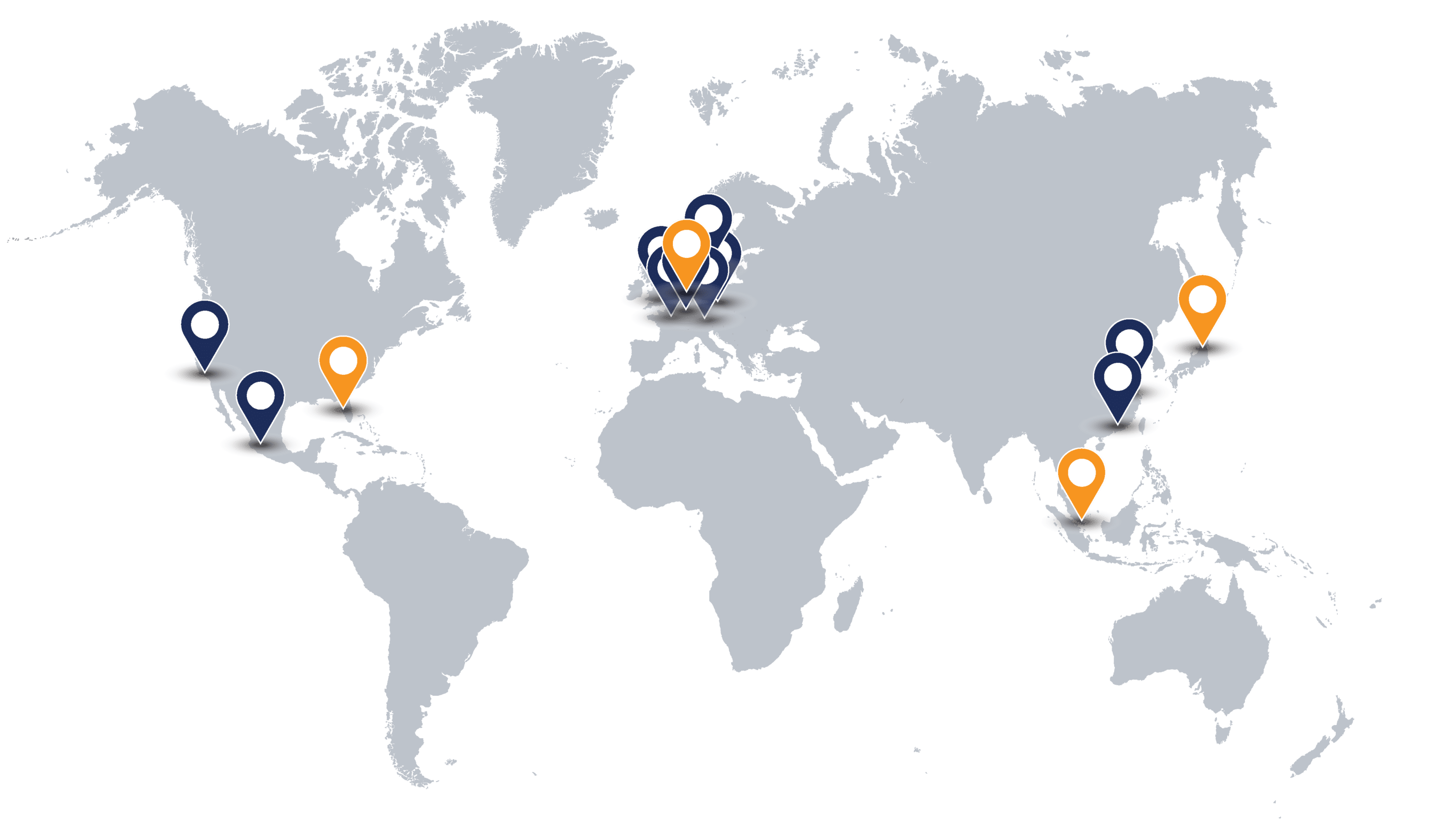 Globale Standorte von A2 Global