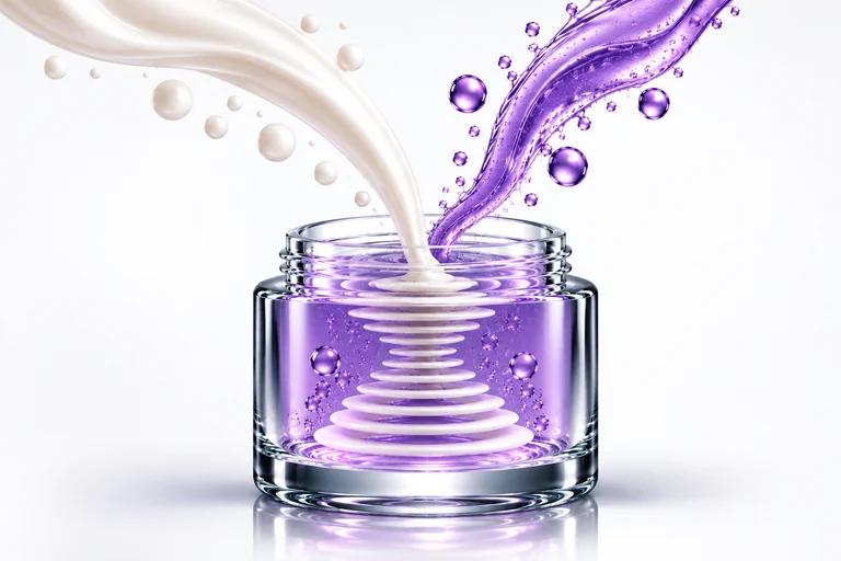 Creme-Gel-Konzept im Tiegel