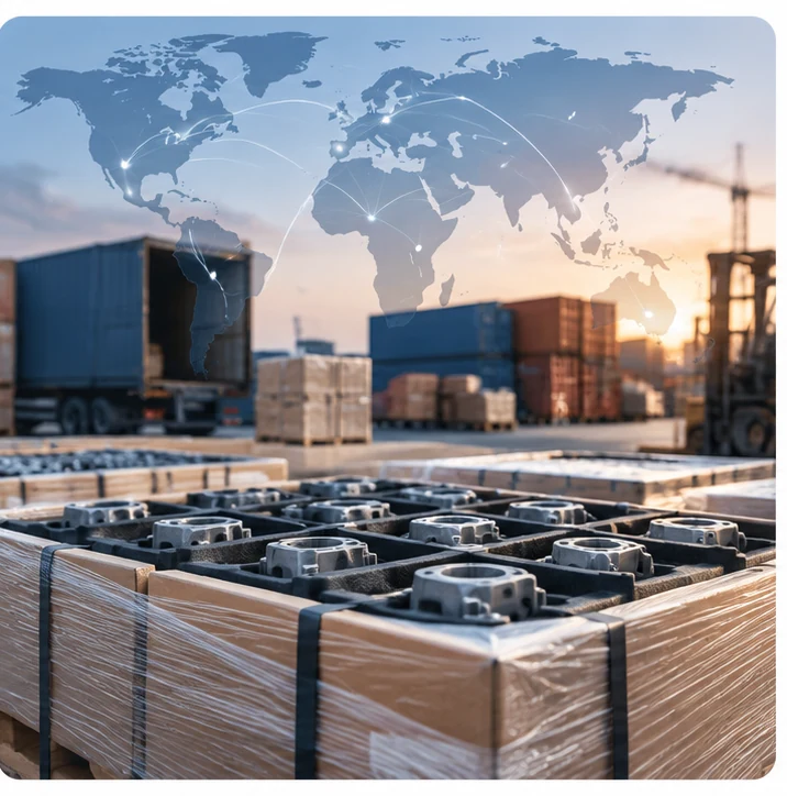 International logistics and series supply of technical components