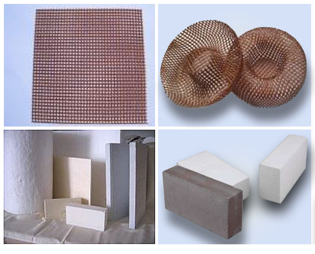 Foundry supplies (insulation fibers, insulation films, fabric filters, pouring funnels)