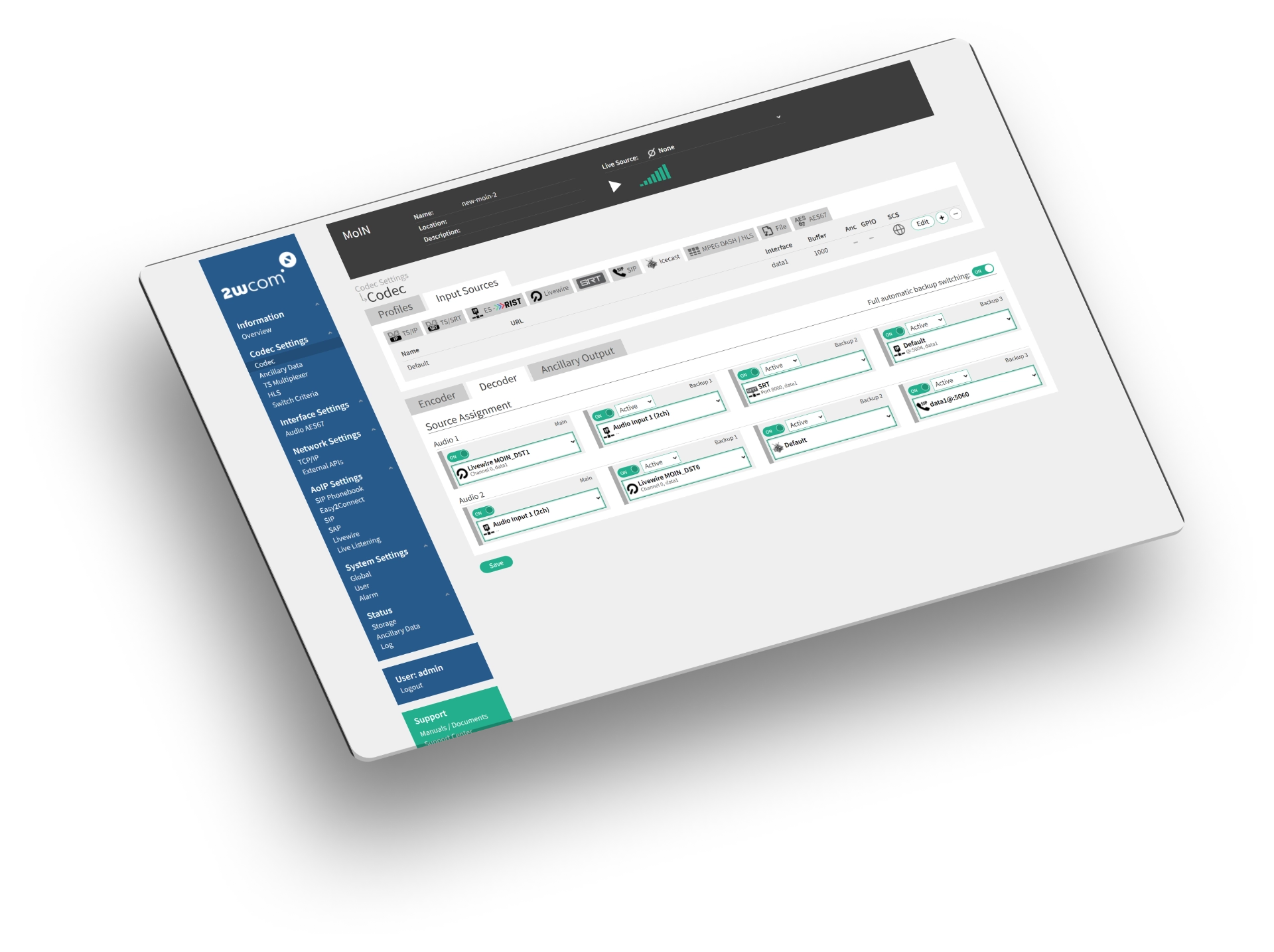 MoIN Multimedia over IP Network Server (Software)
