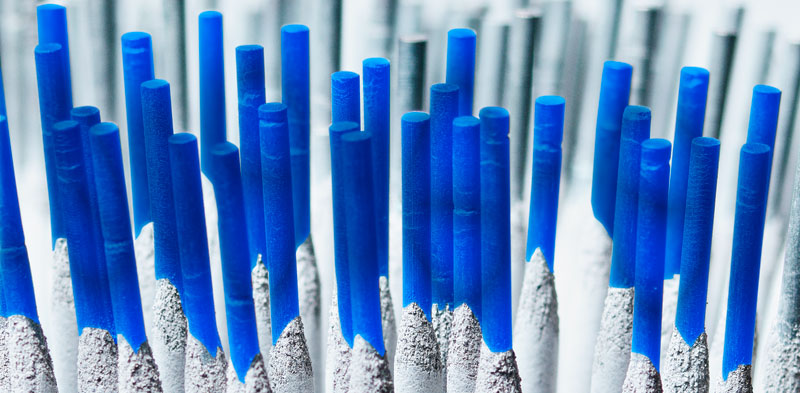 Welding filler materials in electrode form