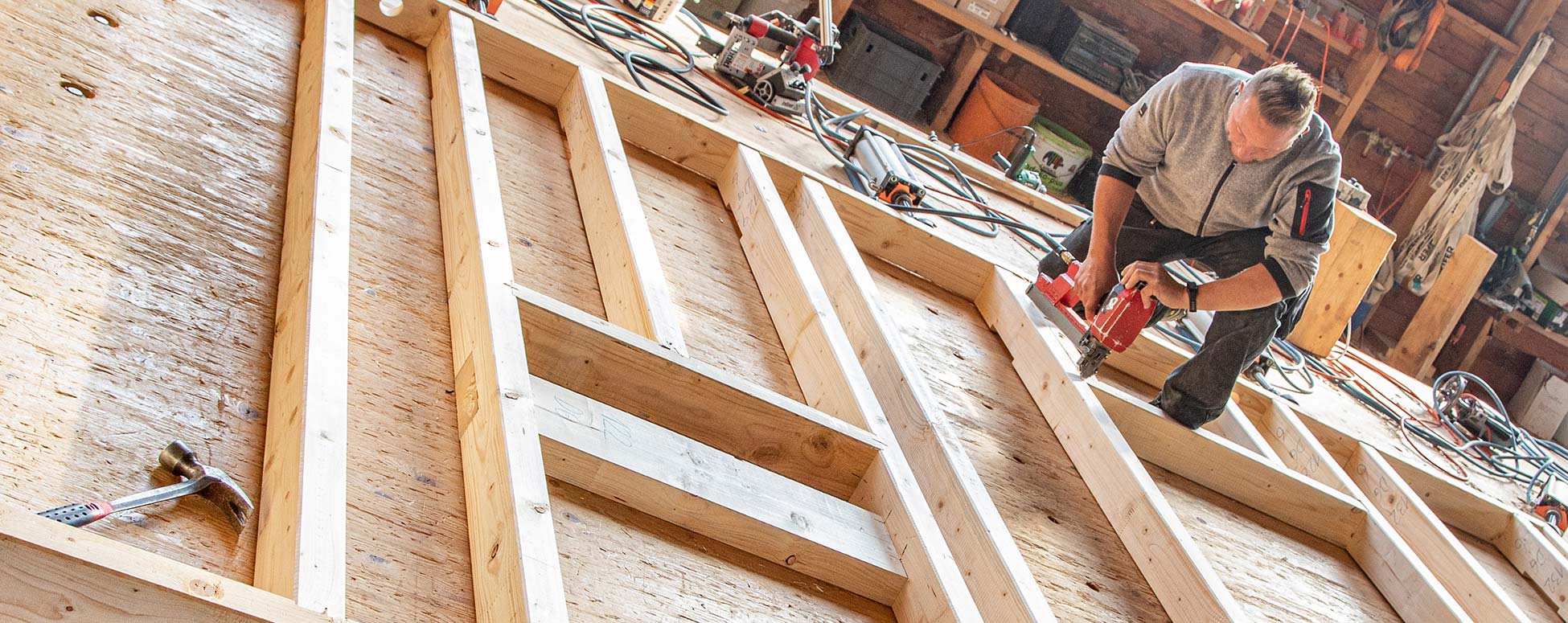 Assembly work in carpentry