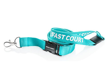 Lanyard aus flachgewebtem Polyester