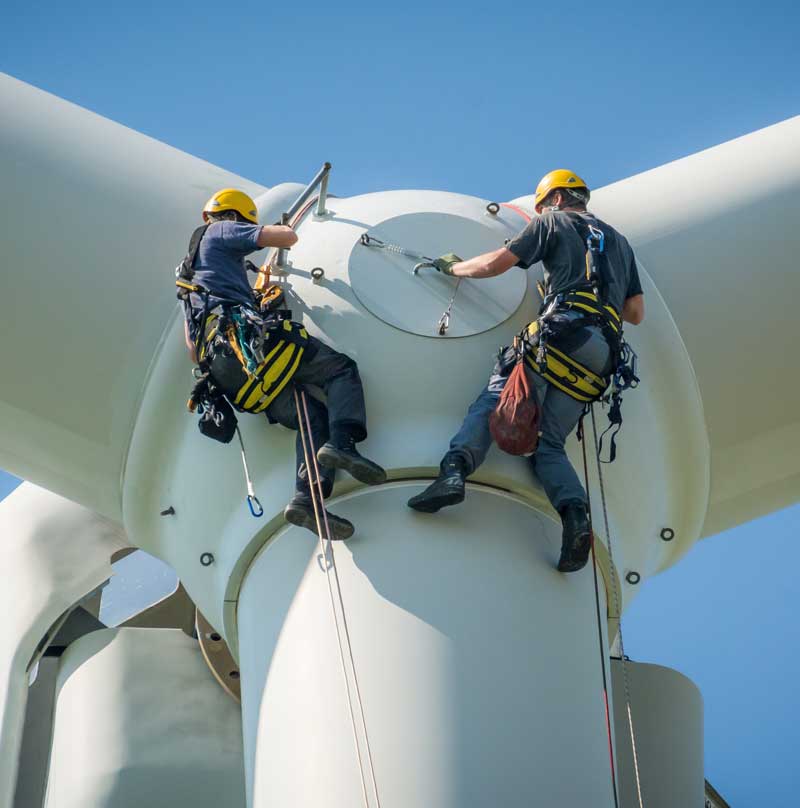 Customer industries: among others the energy sector and wind energy