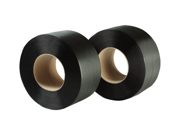 PP machine strapping 12.0 × 0.55 mm, black, 30 % recycled content