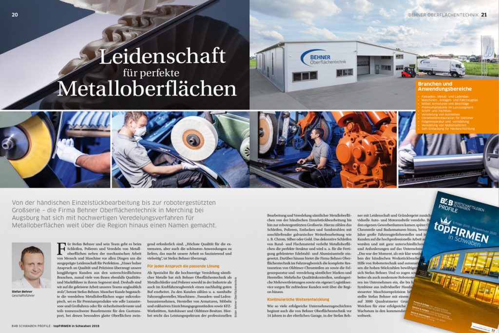 Bericht „topFIRMEN in Schwaben 2019“