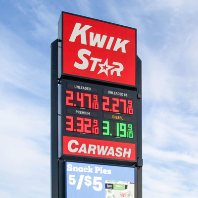 Fuel price display (price digit display)