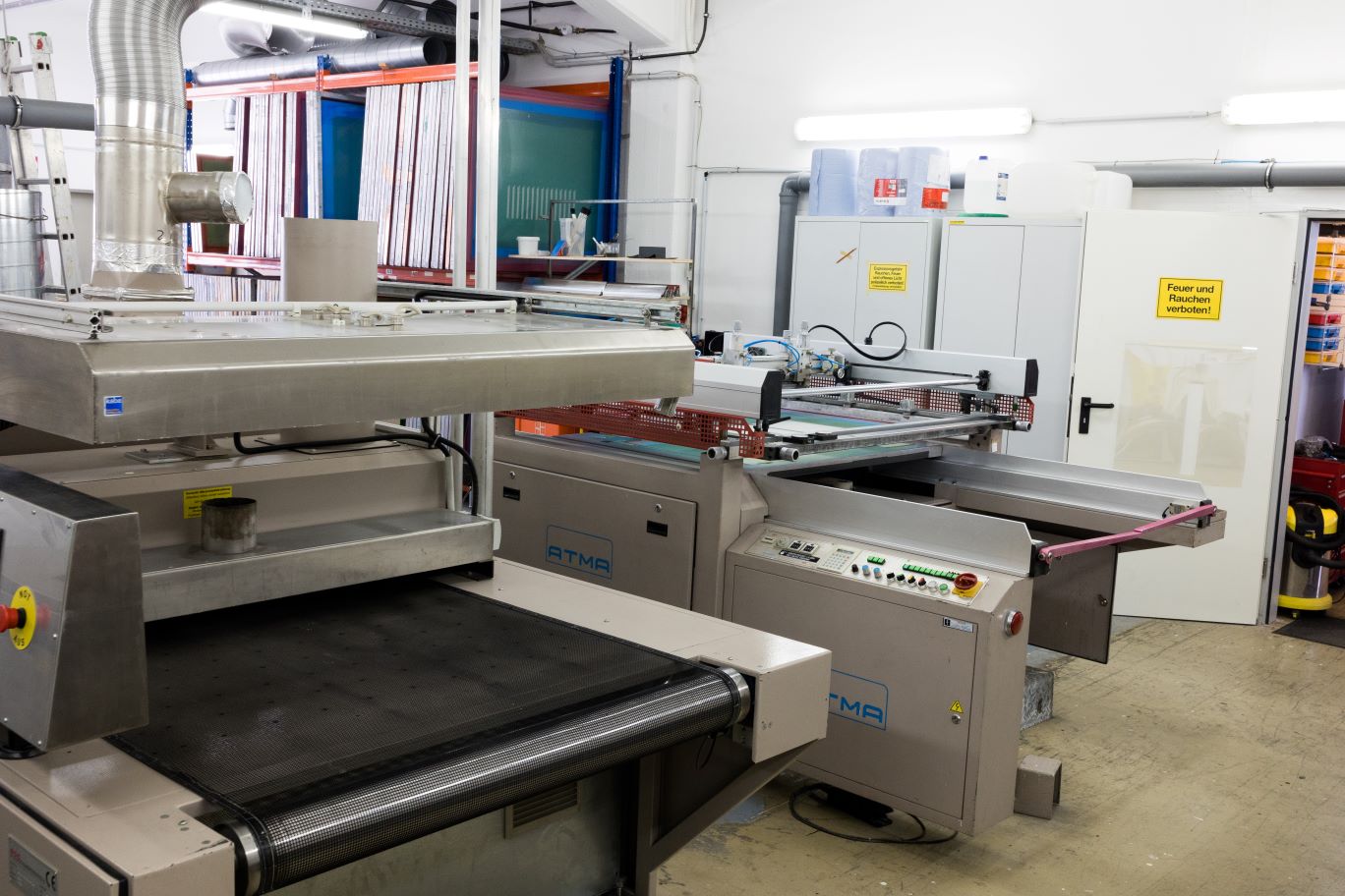 Siebdruckanlage am Standort Heilbronn