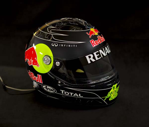 Motorsport-Helm Sebastian Vettel