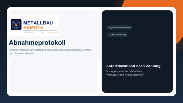 Abnahmeprotokoll