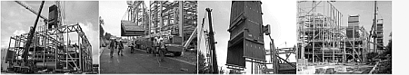 Stützkonstruktionen und Bedienbühnen