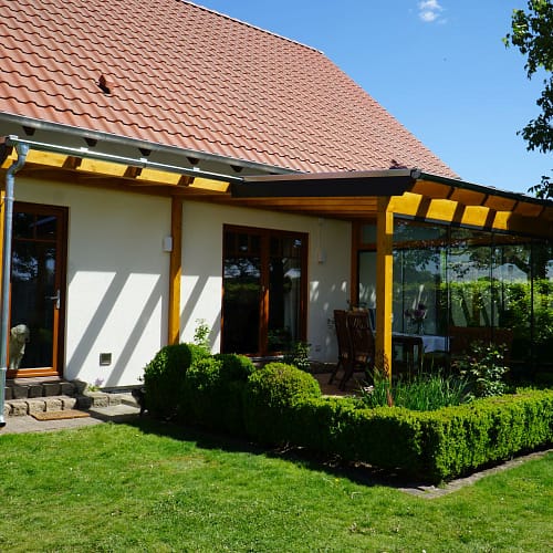 Wooden patio canopy