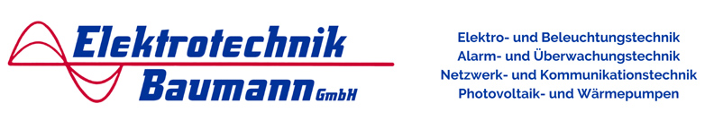 Logo Elektrotechnik Baumann GmbH