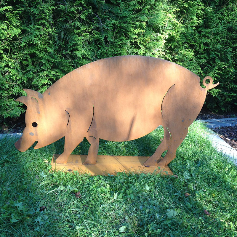 Edelrost-Figur Schwein