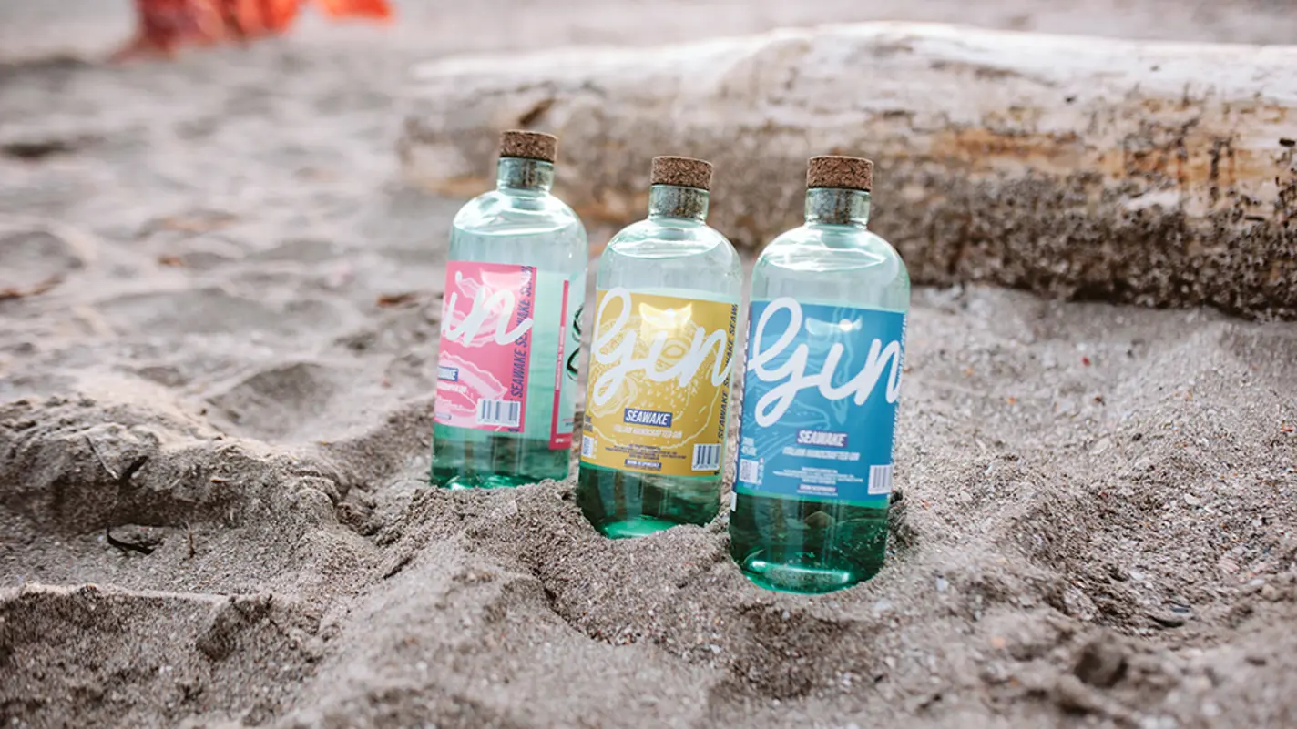 Ocean Action Etiketten (Seawake Gin)